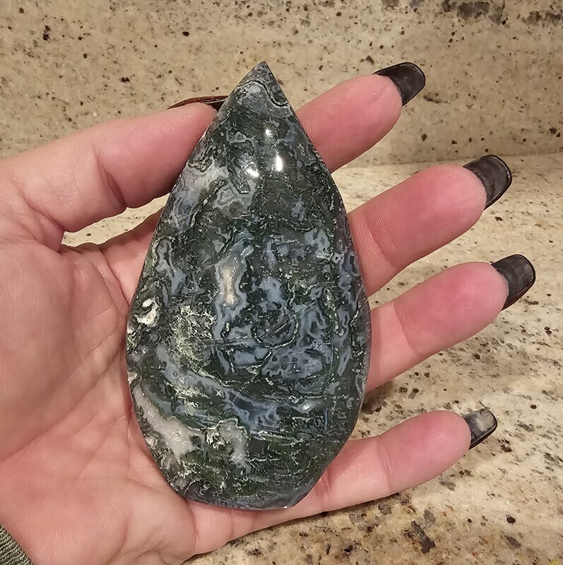 MOSS AGATE FLAME 'A'