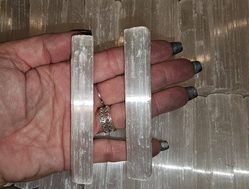 SELENITE/SATIN SPAR STICKS 3&quot;