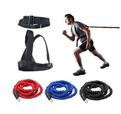 Double resistance band pull pull rope stretch track and field track and field race force explosive jump
