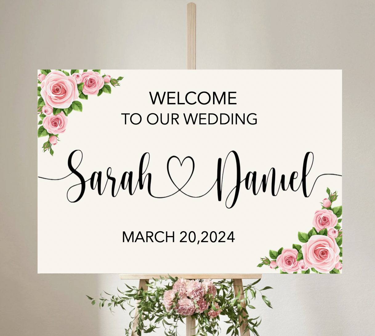 Fully Custom Welcome Wedding Sign - Ready to Print