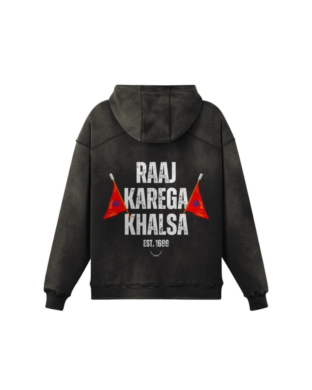 Raaj Karega Khalsa Faded Hoodie