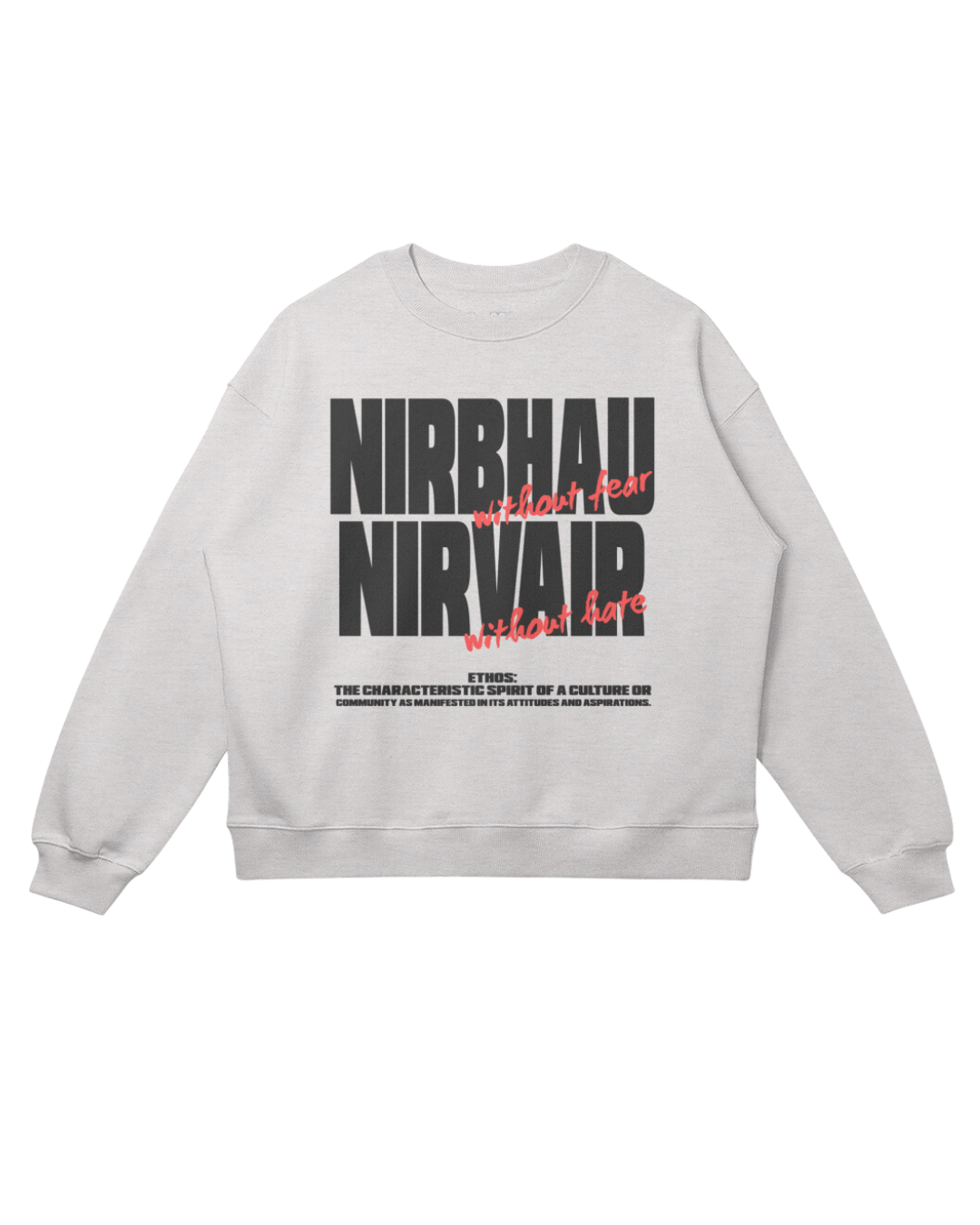 No Fear No Hate Oversized Sweatshirt