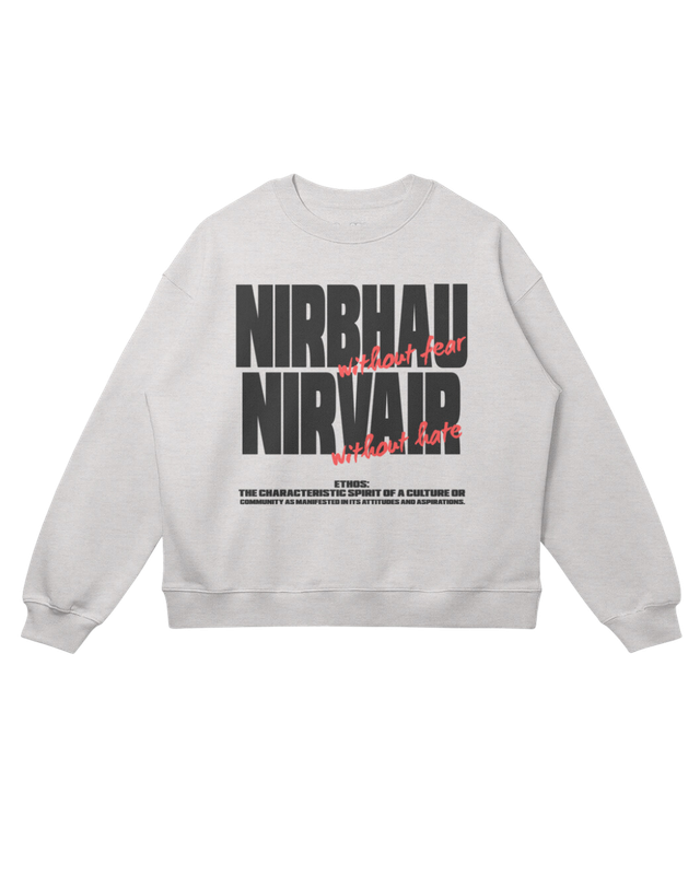 No Fear No Hate Oversized Sweatshirt