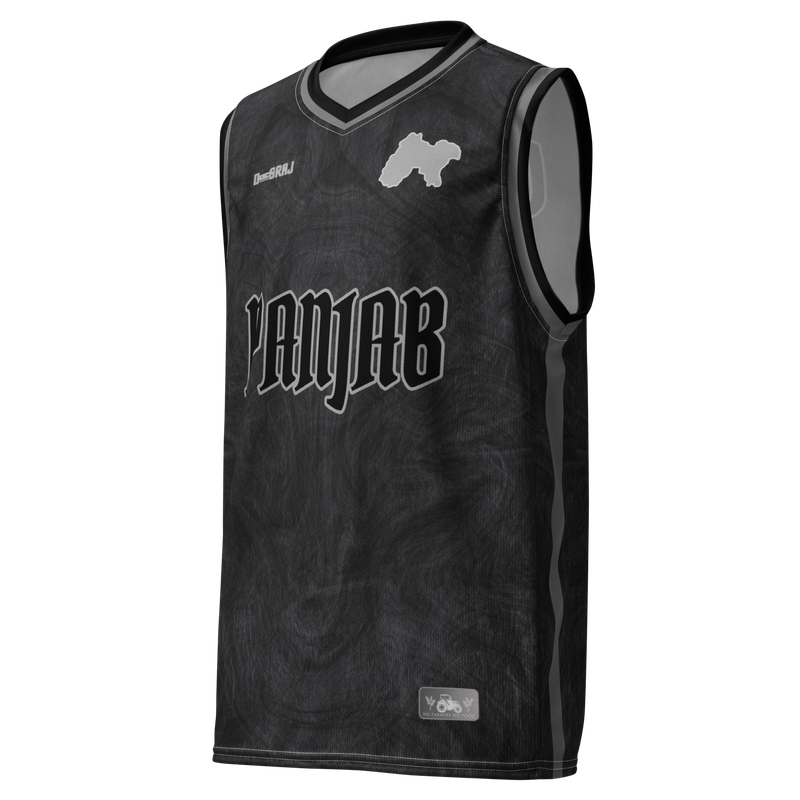 Elite Black Panjab basketball jersey