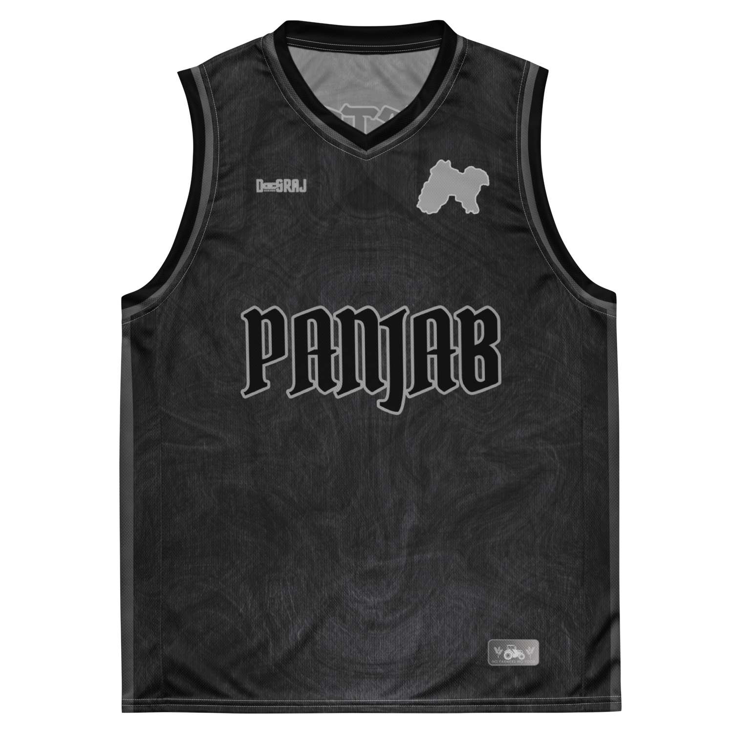 Elite Black Panjab basketball jersey