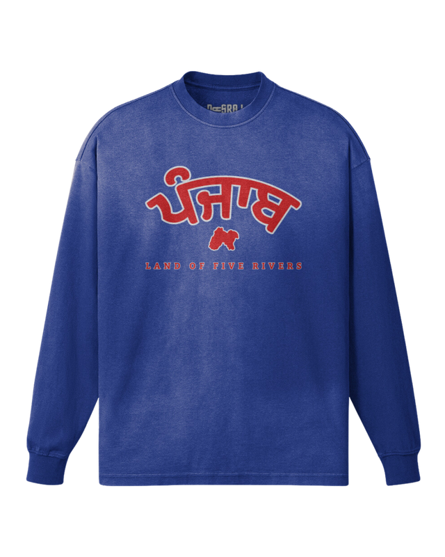 Panjab Five Rivers Oversized Faded Sweatshirt Red
