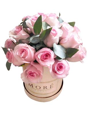 24 rosas en Caja Circular
