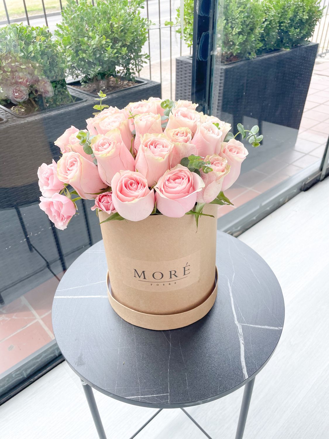 24 rosas en Caja Circular