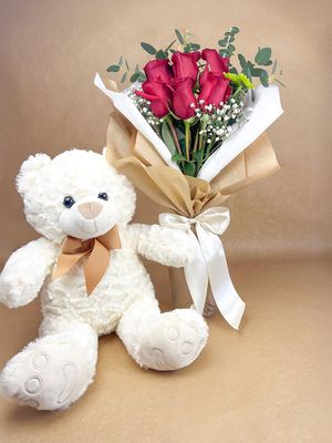 Bouquete de 6 + Peluche