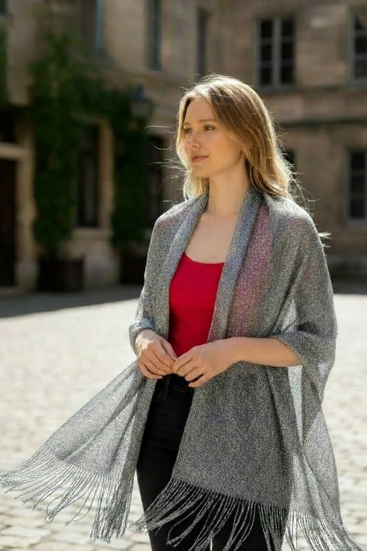 Silver Radiance Scarf Wrap