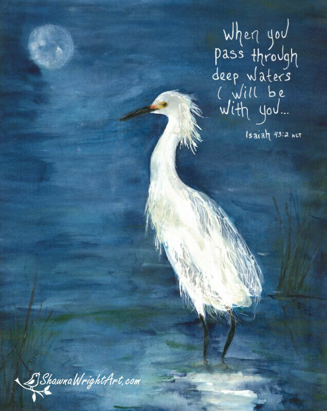 &quot;Deep Waters&quot; Isaiah 43:2  (Signed &amp; Numbered Print)
