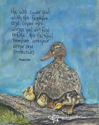 &quot;Under His Wings&quot; (Singed &amp; Numbered Print)