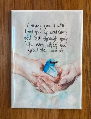 In His Hands (Large Specialty Magnet)