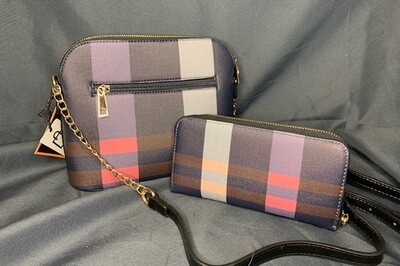 Plaid Crossbody & Matching Wallet Plaid Crossbody & Matching Wallet