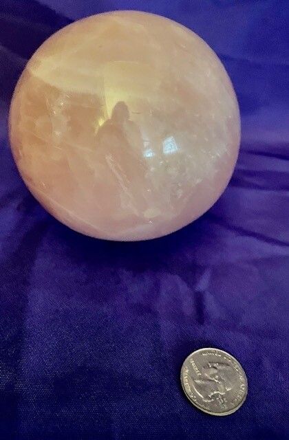 Rose Quartz Spheres Softball size