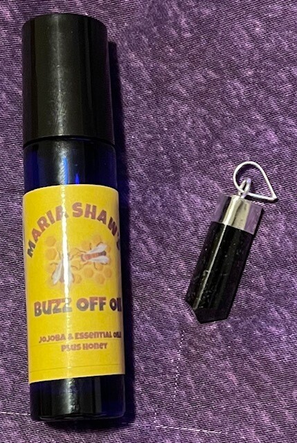 Buzz Off Oil - Repel Negativity with  Black Tourmaline pendant. $55 value for $39.99