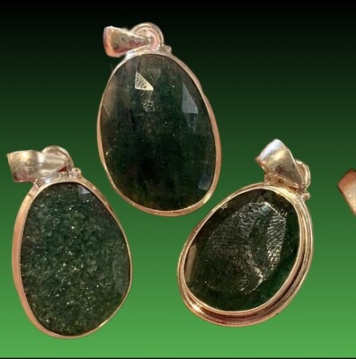 Aventurine; The Stone of Luck and Good Fortune. Also includes a hint of Green Goldstone for extra luck! Free shipping