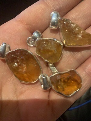 GENUINE CITRINE PENDANTS SET IN STERLING SILVER. FREE SHIPPING GENUINE CITRINE PENDANTS SET IN STERLING SILVER. FREE SHIPPING