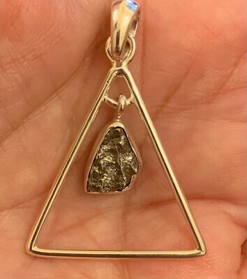 Powerful Pyramid Meteorite Pendant