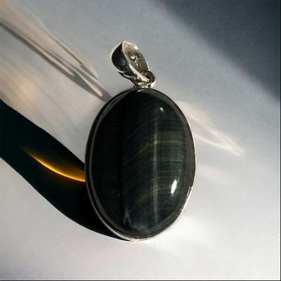 Falcon Stone, Blue Tiger Eye Pendant