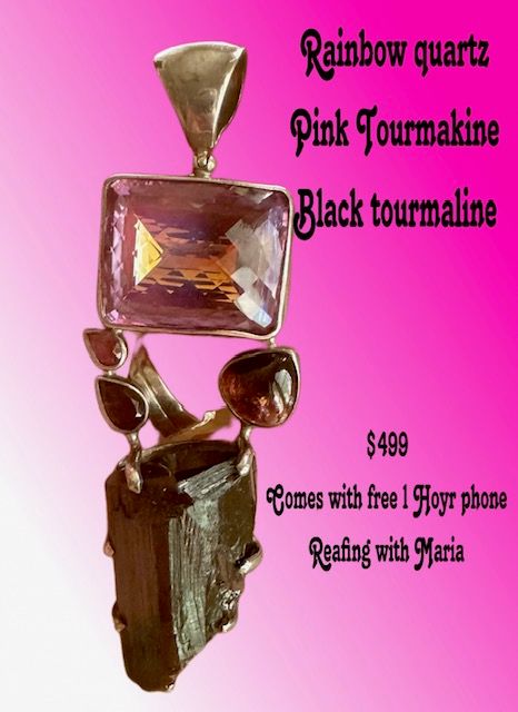 Pink Rainbow Quartz Pendant