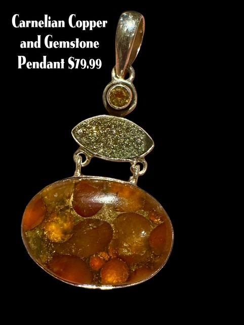 Carnelian Copper Pendant