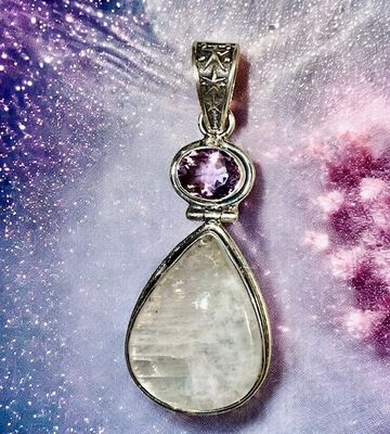 Amethyst &amp; Moonstone Pendant