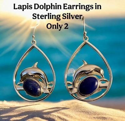 Lapis Dolphin Earrings