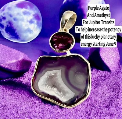Purple Agate Pendant