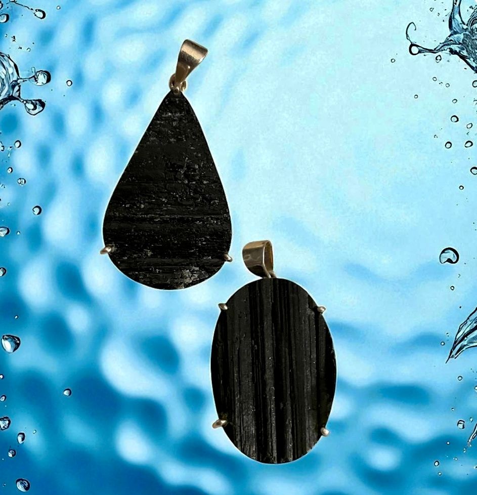 Large Black Tourmaline Pendant