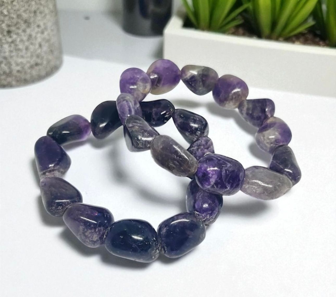 Tumbled Amethyst Bracelets