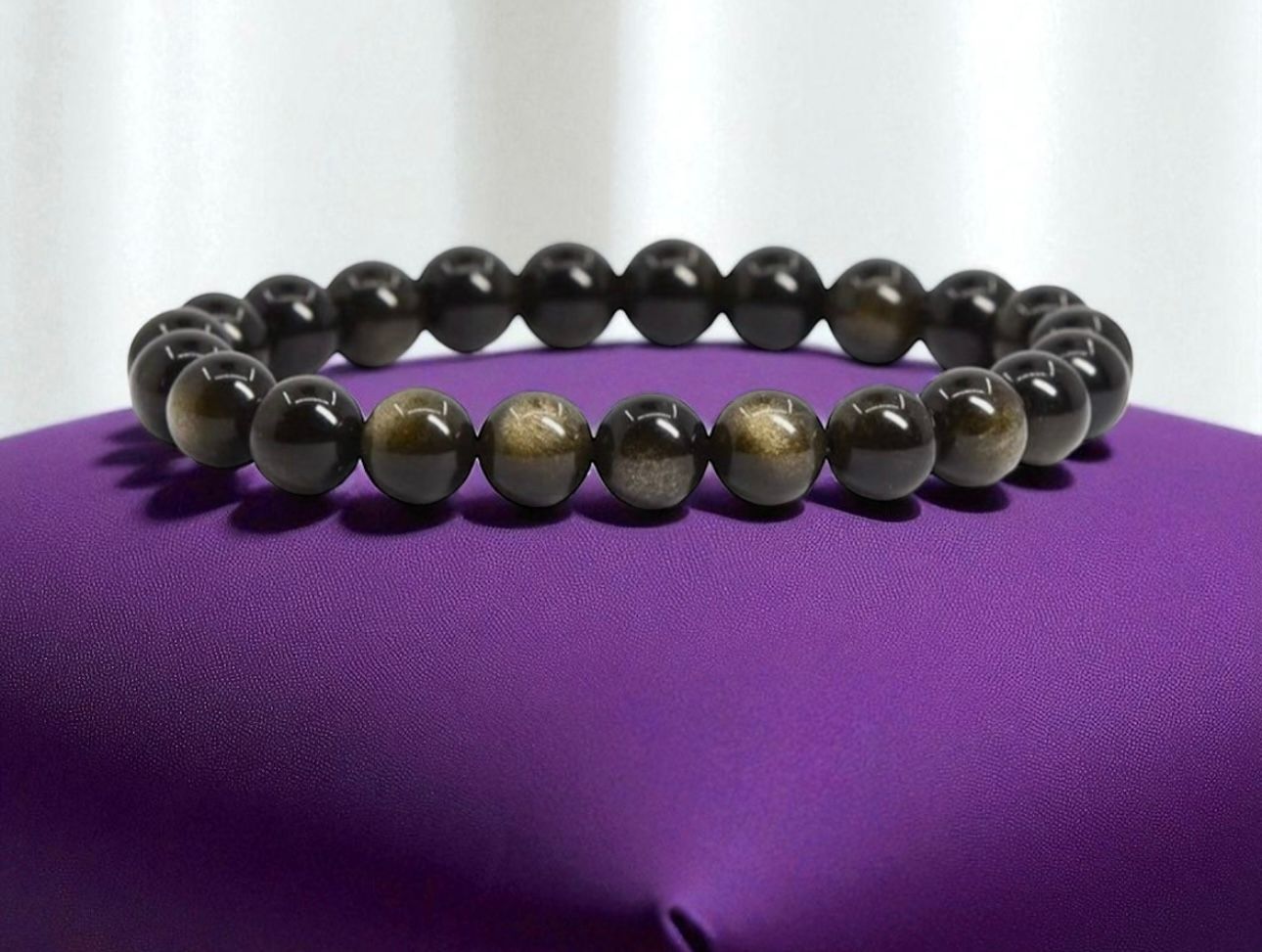 Golden Sheen Obsidian Bracelet