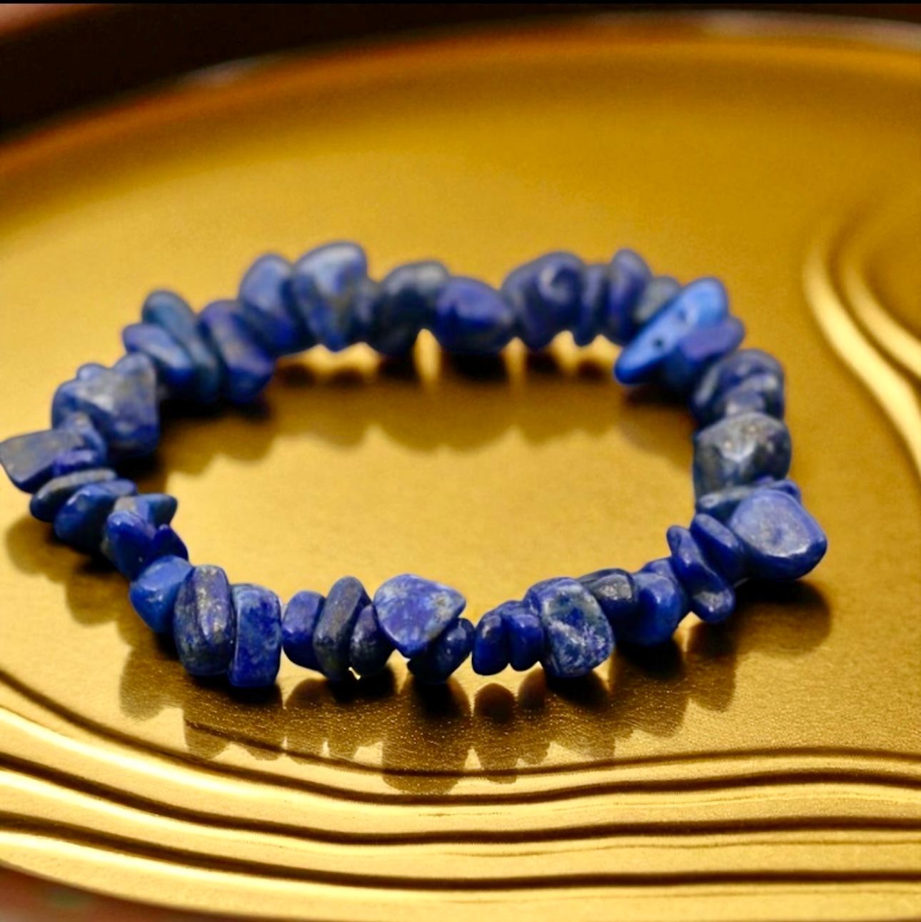 Lapis Chip Bracelet