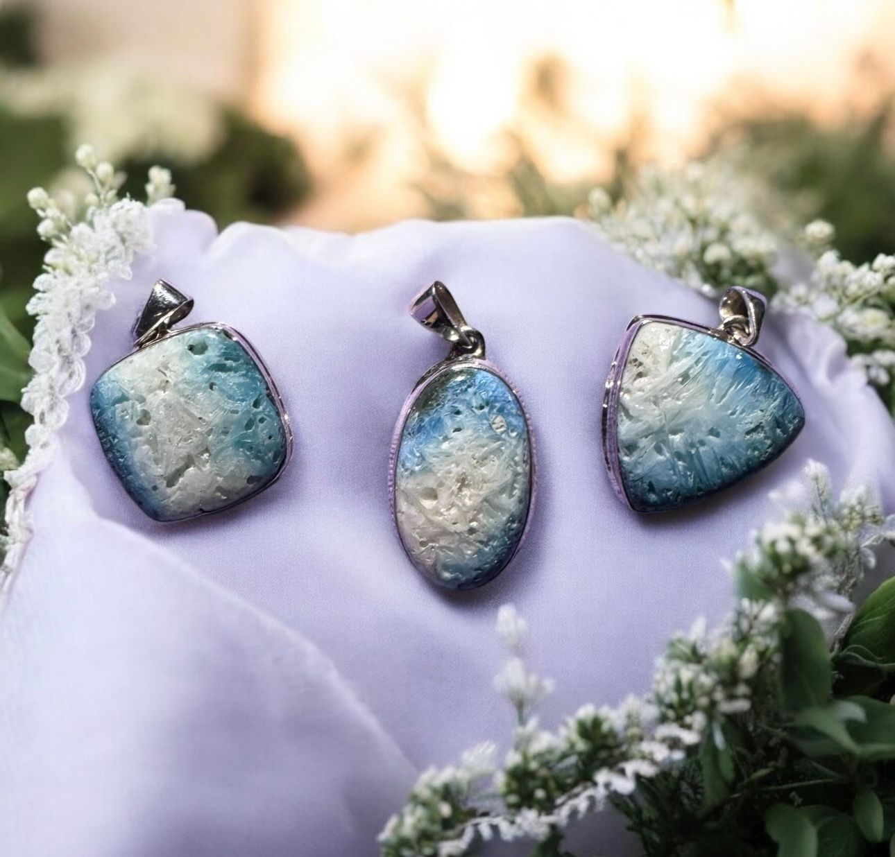 Blue Ice Glacier Pendant