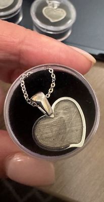 Muonionlusto Heart Shaped Pendant Stainless Steel on Chain