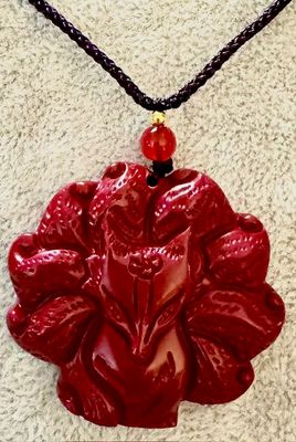 Nine Fox Tail Cinnabar Pendant
