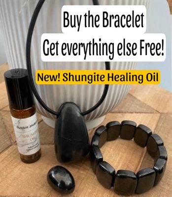 Shungite Bracelet and Free Gifts with Oil