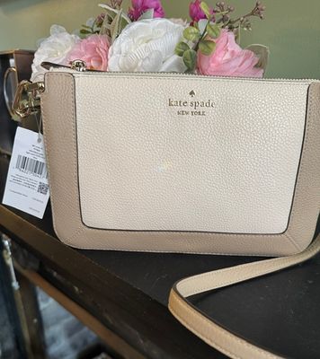 Kate Spade Crossbody, Taupe and Off White