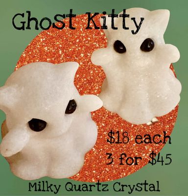 Milky Quartz Ghost Kitties