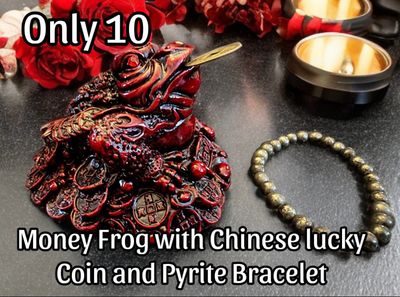 Money Frog with Lucky Wealth Pyrite Bracelet
