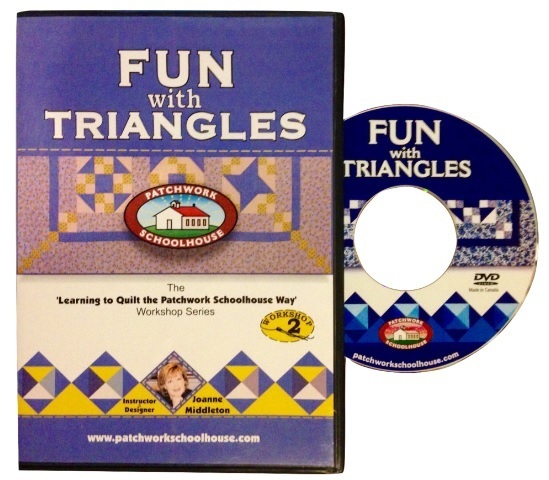Patchwork Schoolhouse teaches Fun with Triangles: An Introduction Triangles with the Patchwork Quilting Method Lesson 2 of 7