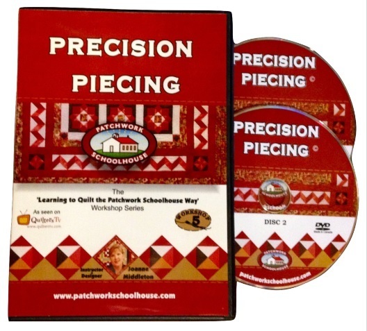 Patchwork Schoolhouse teaches Precision Piecing: Patchwork Quilting Method Continues with Precision Piecing on DVD Lesson 5 of 7