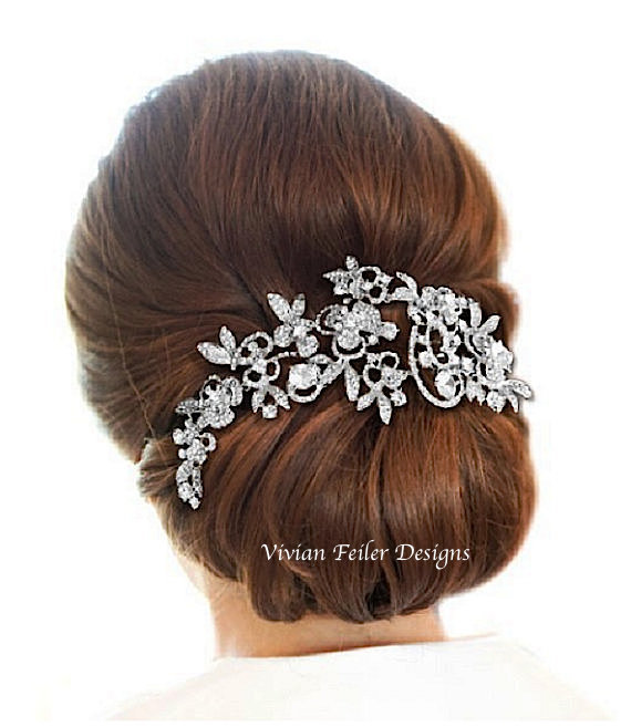 Bridal Head Piece Swarovski Rhinestone Large Crystal Pageant