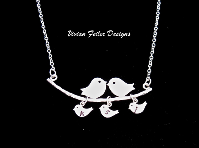 Family Jewelry Necklace Mother 1 2 3 4 5 6 babies Initial Personalized Mama