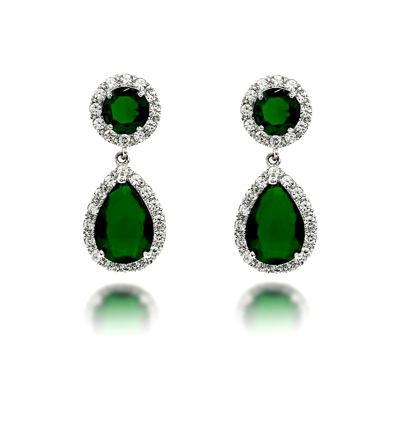 Emerald Green Statement Earrings