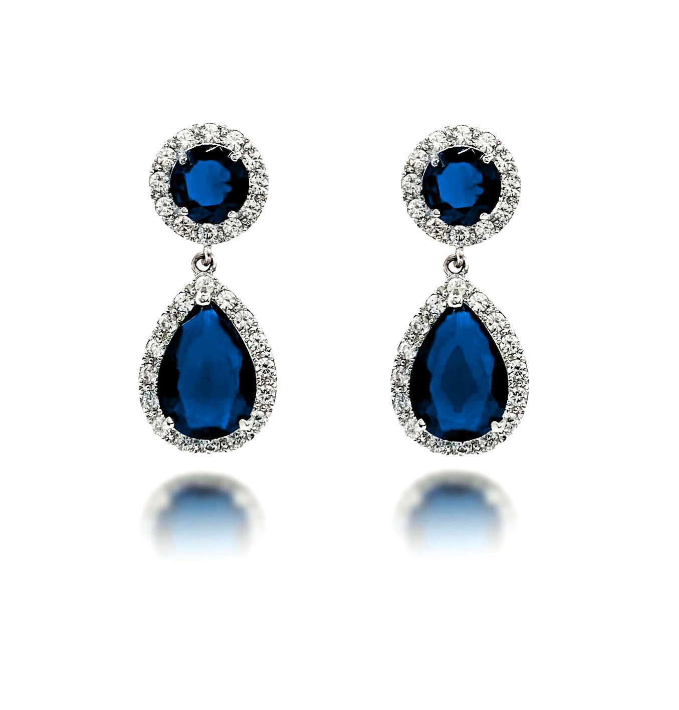 Sapphire Blue Statement Earrings
