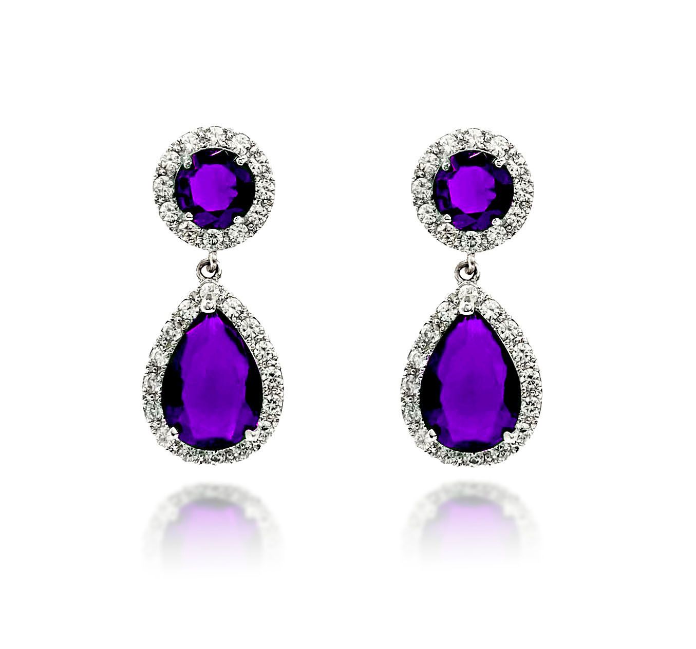 Purple Statement Earrings
