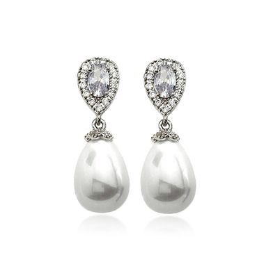 Teardrop Pearl Earrings