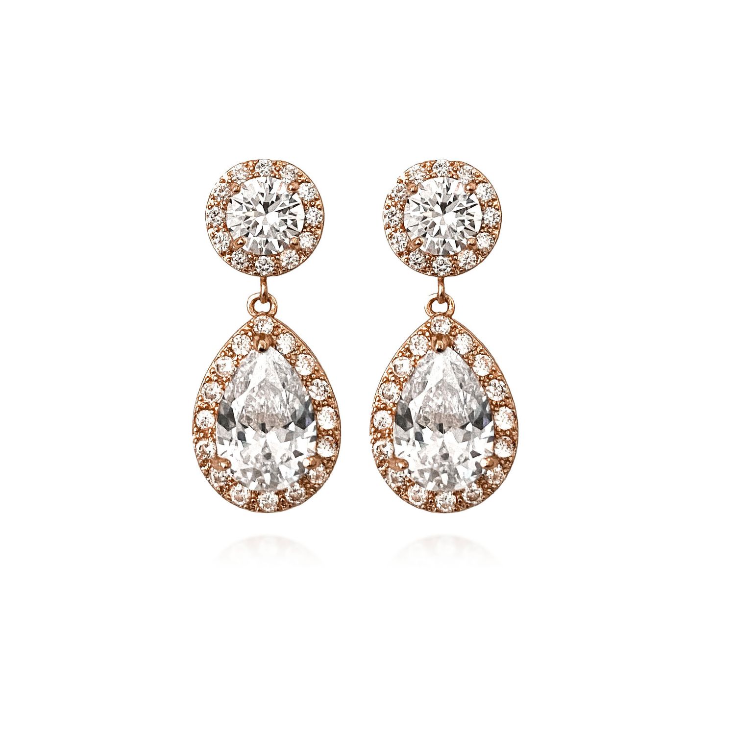 Cubic Zirconia Pavé Statement Earrings