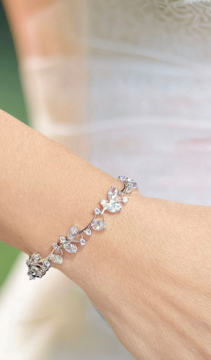 Christina Crystal Silver Bracelet